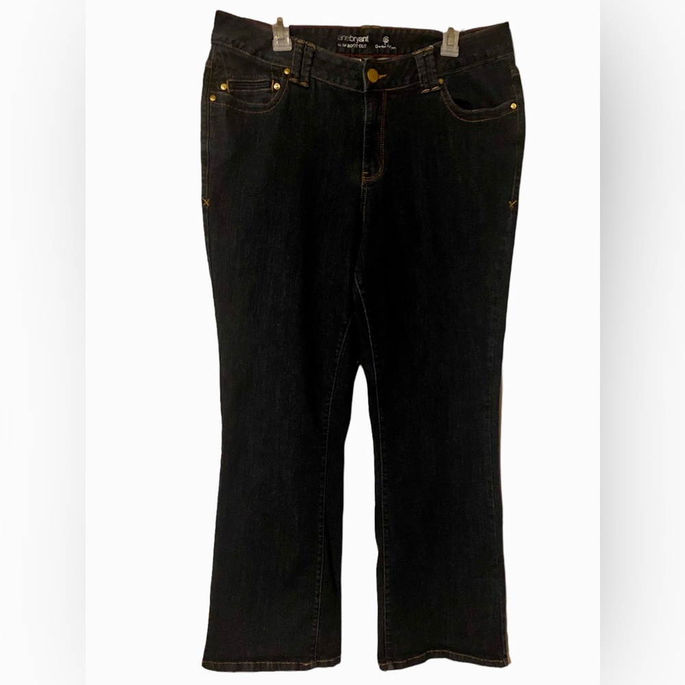 Lane Bryant Genius Fit Blue Jeans Women Size 18 Stretch Slim Bootcut Dark Wash